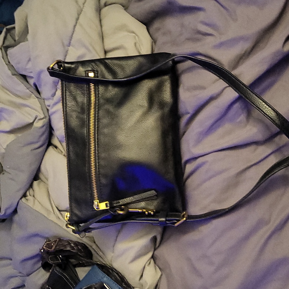 Fossil Black Leather Crossbody zb7266
